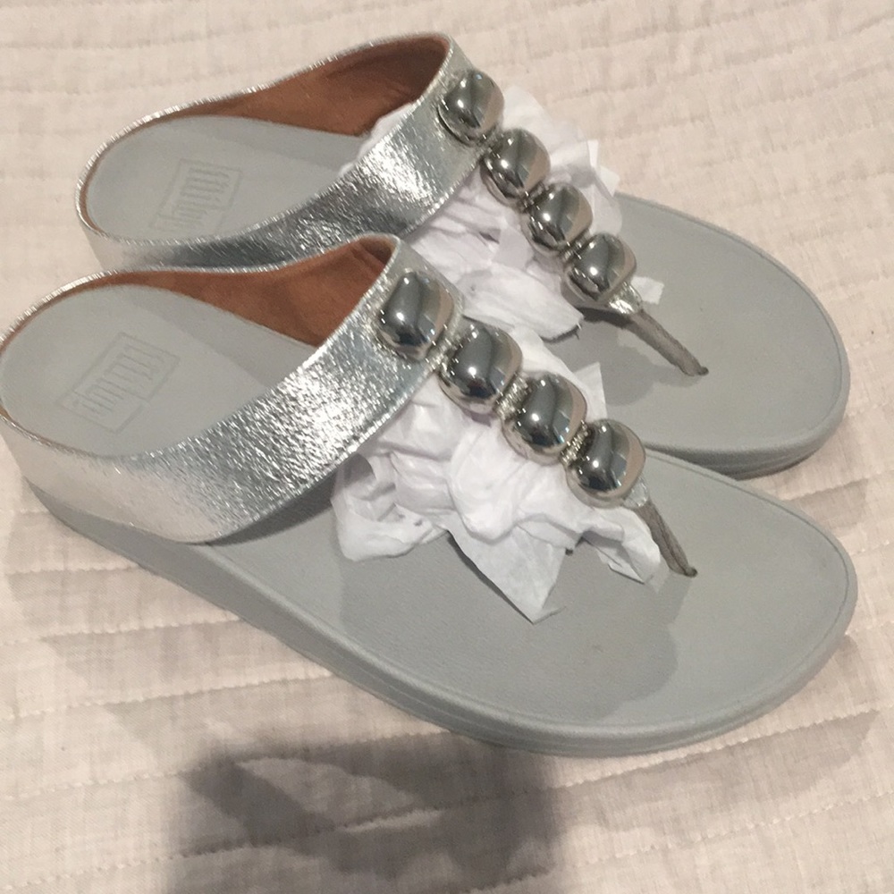 FitFlop silver sandals